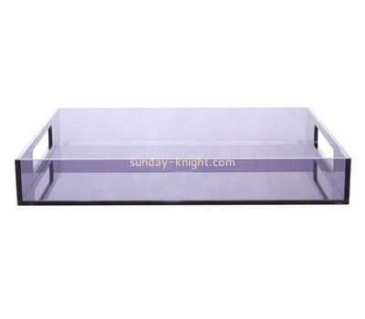 Customized acrylic serving tray with handles STK-011
