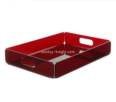 Bespoke acrylic red serving tray STK-017