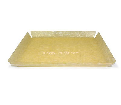 Bespoke gold acrylic restaurant serving trays STK-029