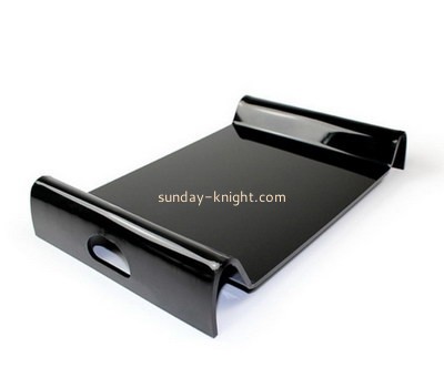 Bespoke black acrylic tray with handles STK-042