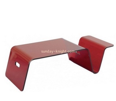 Bespoke red acrylic coffee tables with storage for sale AFK-111