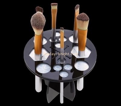 Customize black acrylic round makeup brush holder MDK-221