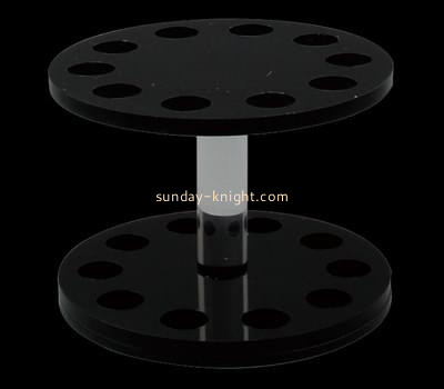 Customize black acrylic round makeup brush holder MDK-280