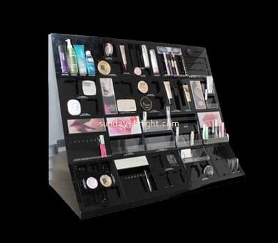 Customize black acrylic makeup display stand MDK-351