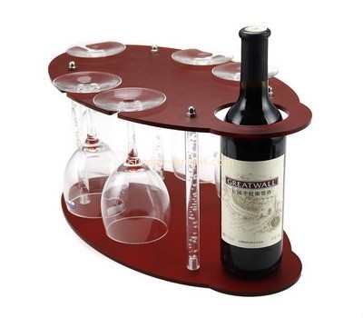 Customize acrylic wine rack with glass holder WDK-089