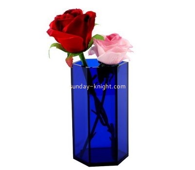 Customize acrylic blue vase DBK-685
