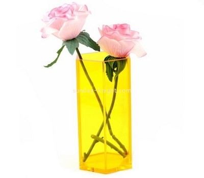 Customize acrylic yellow vase DBK-686