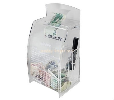 Customize acrylic cash donation box DBK-747