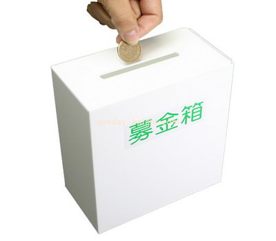 Customize acrylic coin donation box DBK-750