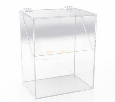 Customize clear acrylic box with hinged lid DBK-795