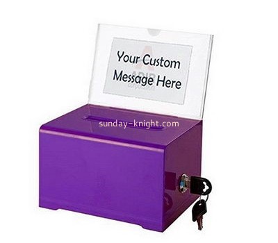 Customize acrylic donation box DBK-841