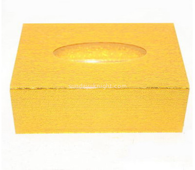 Customize acrylic gold tissue holder DBK-854