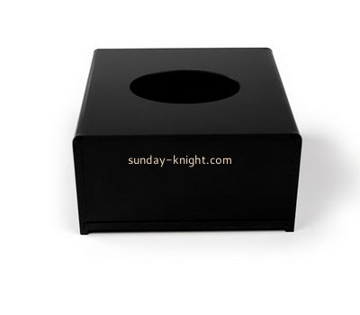 Customize black acrylic tissuebox DBK-882