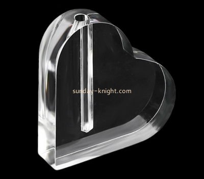 Customize acrylic heart shaped vase ODK-821