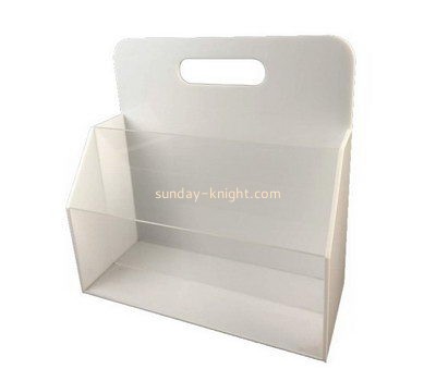 Customize acrylic white magazine holder BHK-570