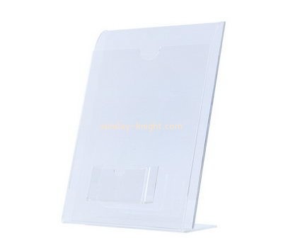 Customize plastic brochure holder with business card pocket BHK-607