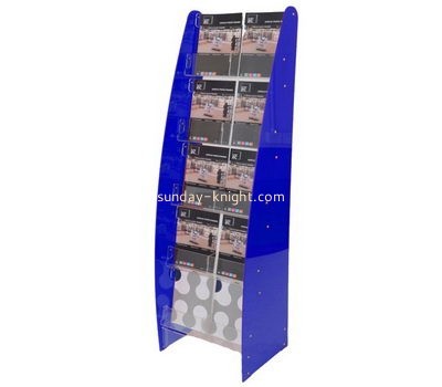 Customize acrylic floor standing brochure display rack BHK-606