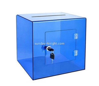 Lucite donation box with lock DBK-898