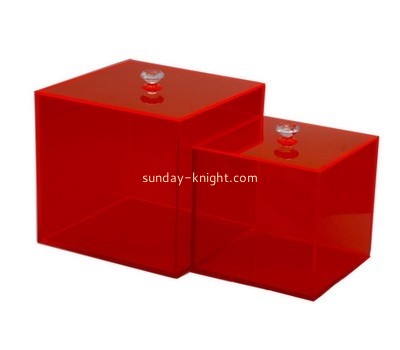 Acrylic square storage box with lid DBK-915