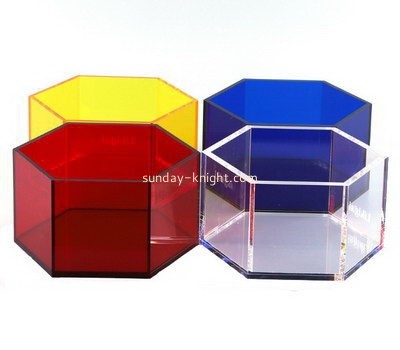 Acrylic hexagon display box DBK-958