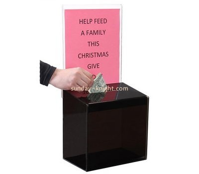 Acrylic charity money box DBK-981