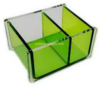 Small green acrylic 2 grid box DBK-1006