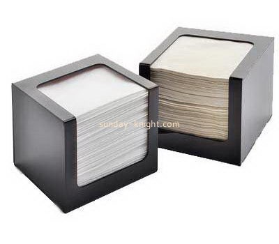 Small black acrylic tissue box holder DBK-1007