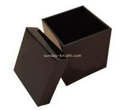 Large brown acrylic storage box with lid DBK-1016