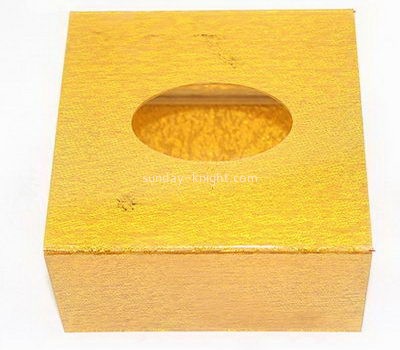 Gold acrylic tissue paper box DBK-1022