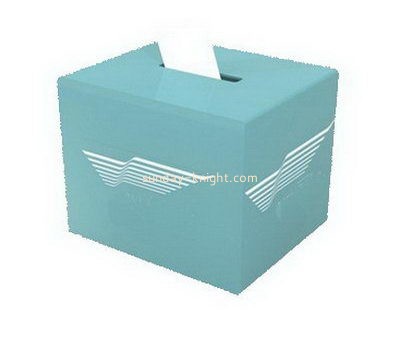 Square blue acrylic tissue paper box DBK-1033