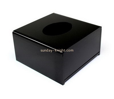 Small black acrylic tissue box DBK-1036