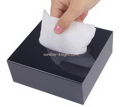 Small black acrylic tissue paper box DBK-1041