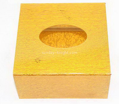 Hotel gold acrylic tissue paper box DBK-1038