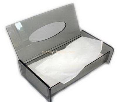 Rectangular grey acrylic tissue paper box DBK-1039
