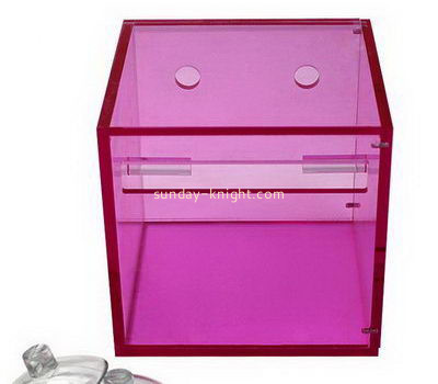 Pink square acrylic tissue paper box DBK-1042