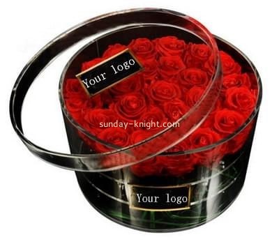 Round acrylic flower box with lid DBK-1049