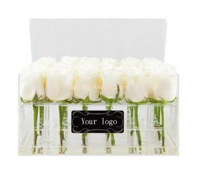 Custom clear acrylic flower box DBK-1052