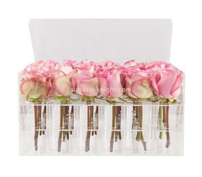 Custom clear acrylic rose box DBK-1053