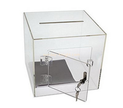 Custom clear acrylic donation box DBK-1059