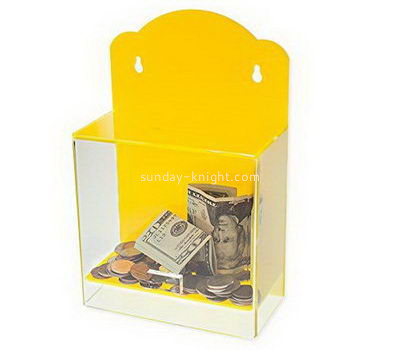 Customize wall acrylic charity box DBK-1070