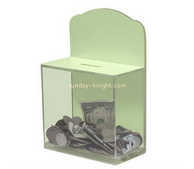 Customize acrylic money donation box DBK-1080