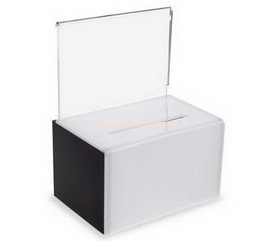 Customize small acrylic charity box DBK-1106
