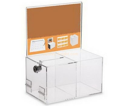 Customize acrylic voting box with sign holder DBK-1119