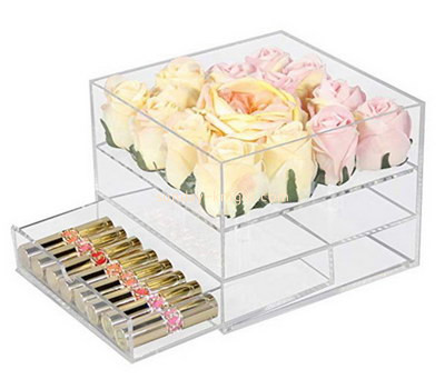 Customize acrylic rose box with drawer DBK-1124