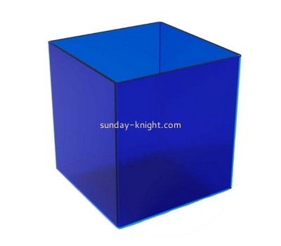 Custom square blue acrylic box DBK-1188
