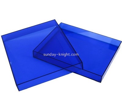 Custom blue acrylic flat box DBK-1201