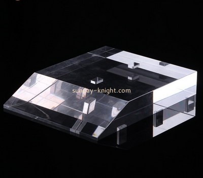 Custom laser cutting clear acrylic block CAK-018