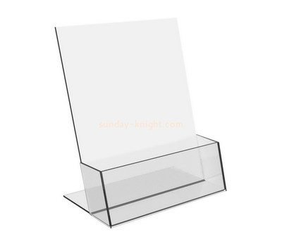 Custom table top clear acrylic brochure holder BHK-679