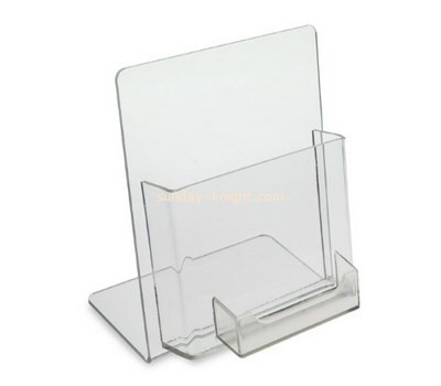 Custom table top acrylic pamphlet holder with business card holder BHK-681
