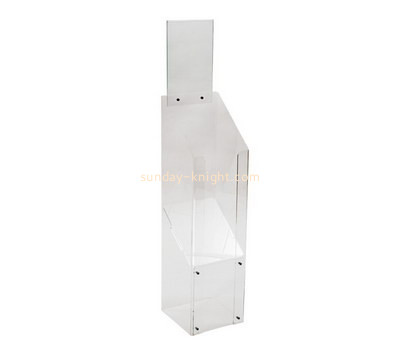 Custom acrylic brochure holder with sign holder BHK-687